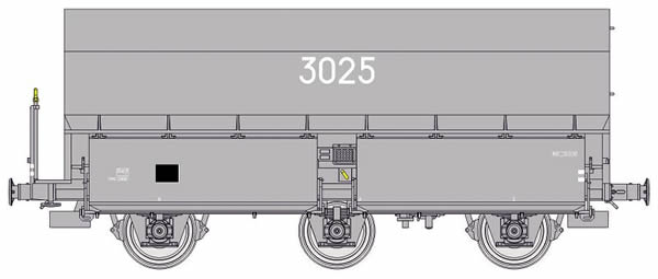 REE Modeles WB-376 - French 2pc Wagon Set COKE MH45 3 axles wheels HBL of the SNCF